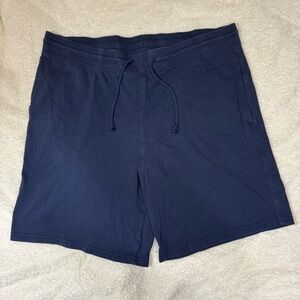 J.CREW Men's Navy Cotton Jersey Lounge Shorts W/ Elastic Waist Size: Large